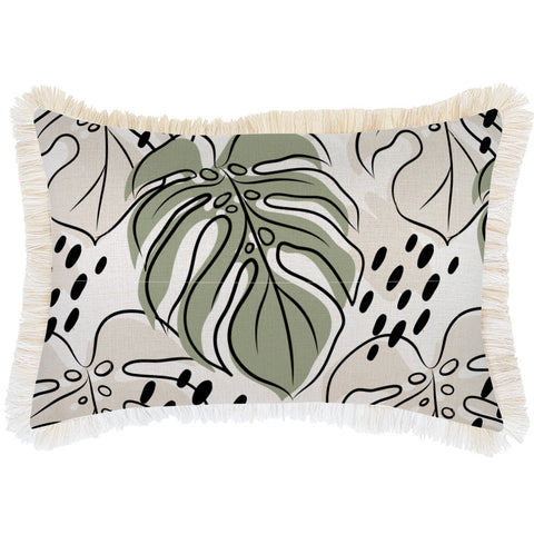 Cushion Cover-Coastal Fringe-Rainforest Sage-60cm x 60cm