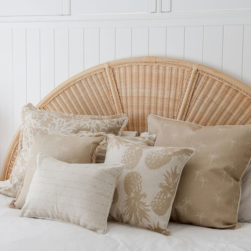 Cushion Cover-Coastal Fringe-Coastal Coral Beige-60cm x 60cm