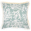 Cushion Cover-Coastal Fringe Natural-Positano Pale Mint-45cm x 45cm