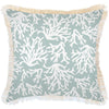 Cushion Cover-Coastal Fringe Natural-Positano Pale Mint-45cm x 45cm