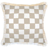 Cushion Cover-With Piping-Check Beige-60cm x 60cm