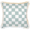 Cushion Cover-Coastal Fringe-Deck-Stripe-Mint-35cm x 50cm