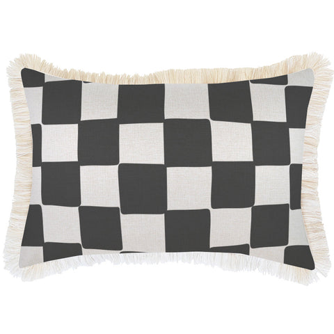 Cushion Cover-With Piping-Paint Stripes Smoke-60cm x 60cm