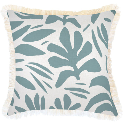 Cushion Cover-Coastal Fringe-Wild Blue-60cm x 60cm