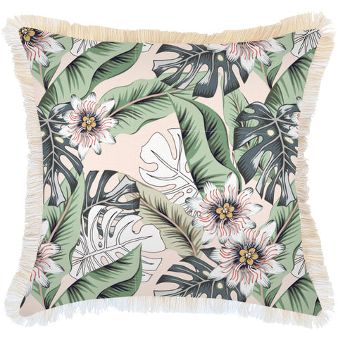 Cushion Cover-Coastal Fringe-Del Coco-45cm x 45cm