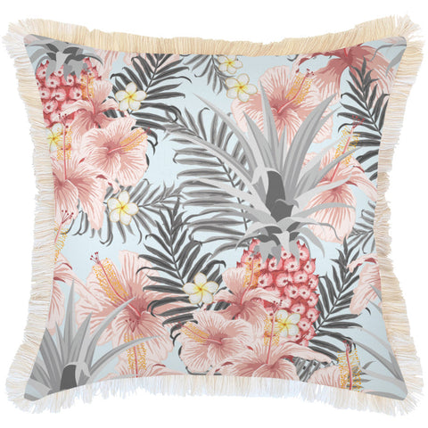 Cushion Cover-Coastal Fringe-Wild Rose-45cm x 45cm