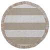 Round Placemat-Coastal Fringe Natural-Deck Stripe Beige-40cm