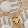 Round Placemat-Coastal Fringe Natural-Deck Stripe Beige-40cm