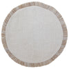 Round Placemat-Coastal Fringe-Tall Palms-Smoke-40cm