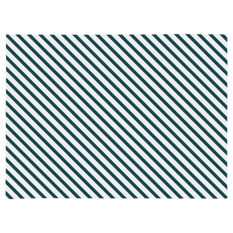 Placemat set of 4-Side Stripe Teal-46cm x 33cm