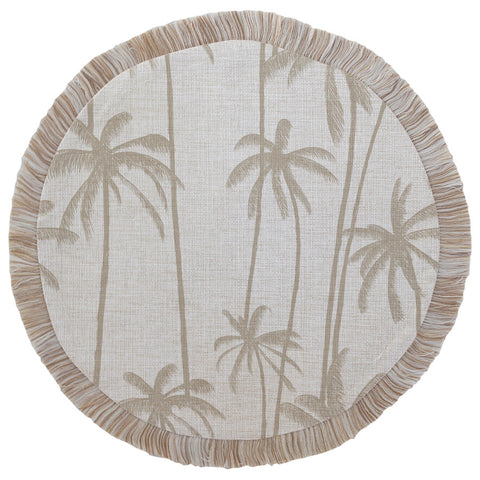 Round Placemat-Solid Natural-40cm