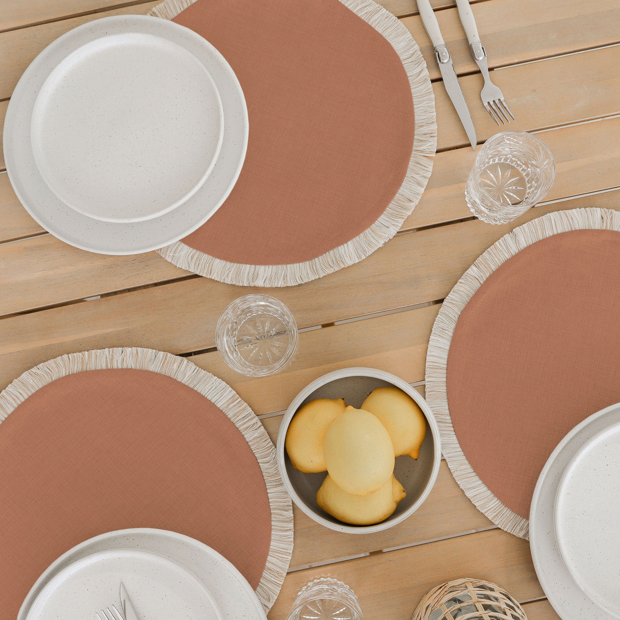Round Placemat-Solid-Clay-40cm