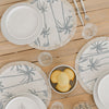 Round Placemat-Coastal Fringe-Tall Palms-Smoke-40cm