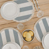 Round Placemat-Coastal Fringe-Deck Stripe-Smoke-40cm