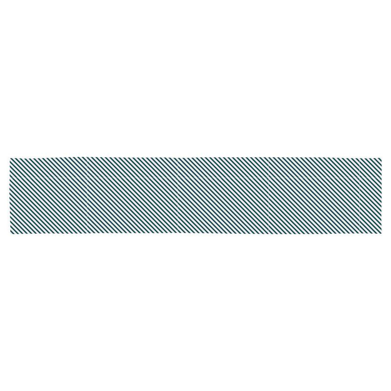 Table Runner-Side Stripe Teal-210cm x 40cm