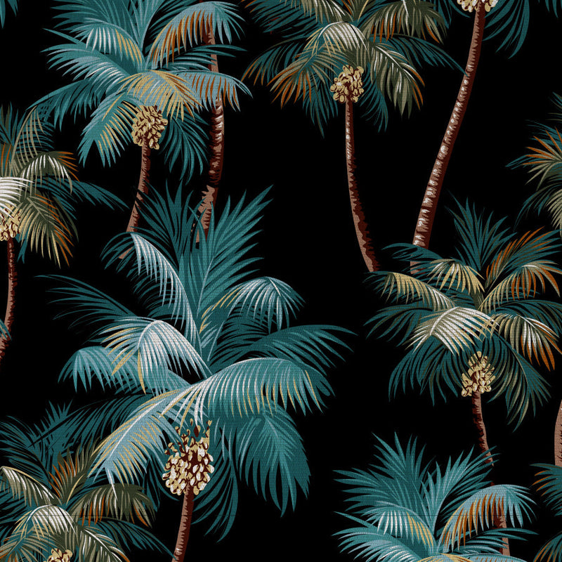 Fabric by the Metre Palm Trees Black29b14851 3e2d 4a33 bf58 f8b6645eae5b