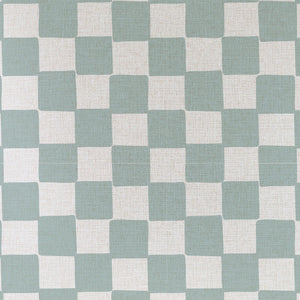 Fabric by the Metre Check Seafoam