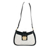 Cream and Black Quilted Handbag
