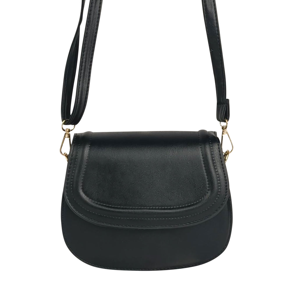 Black Foldover Handbag