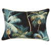 Cushion Cover-Coastal Fringe Black-Palm Trees Black-45cm x 45cm