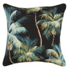Cushion Cover-Coastal Fringe Black-Palm Trees Black-45cm x 45cm
