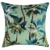 Cushion Cover-Coastal Fringe Black-Palm Trees Black-45cm x 45cm