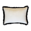 Cushion Cover-Coastal Fringe Black-Zig Zag Black-35cm x 50cm