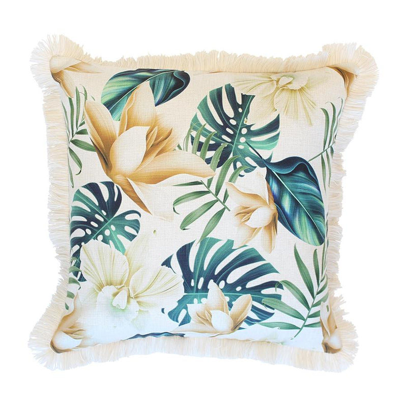 Cushion Cover-Coastal Fringe Natural-Cook Islands-45cm x 45cm