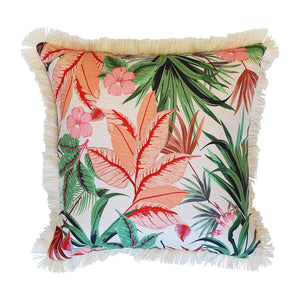 Cushion Cover-Coastal Fringe Natural-Desert Garden-45cm x 45cm