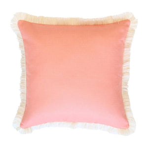 Cushion Cover-Coastal Fringe Natural-Peach-45cm x 45cm