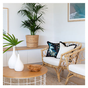 Palm Trees Black Fringe Chair