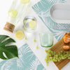 Placemat set of 4-Classic Palms Aqua-46cm x 33cm