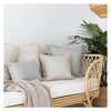 Cushion Cover-Coastal Fringe-Paint Stripes Pale Mint-45cm x 45cm