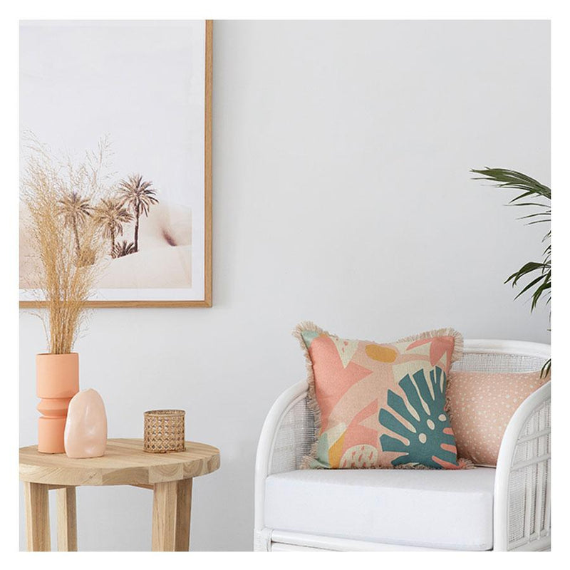 Cushion Cover-Coastal Fringe-Lunar Blush-35cm x 50cm