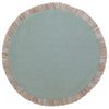 Round Placemat-Coastal Fringe-Deck Stripe Mint-40cm