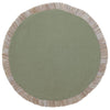 Round Placemat-Coastal Fringe-Tall Palms-Smoke-40cm