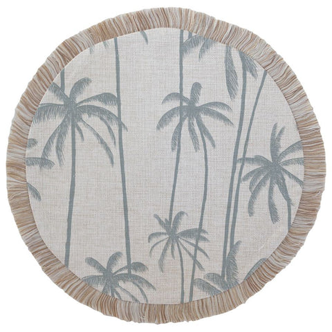 Placemat set of 4-Classic Palms Aqua-46cm x 33cm